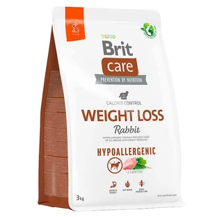Brit Care Dog Hypoallergenic Weight Loss - Сухой монопротеиновый корм с кроликом для собак с лишним весом; 3 кг