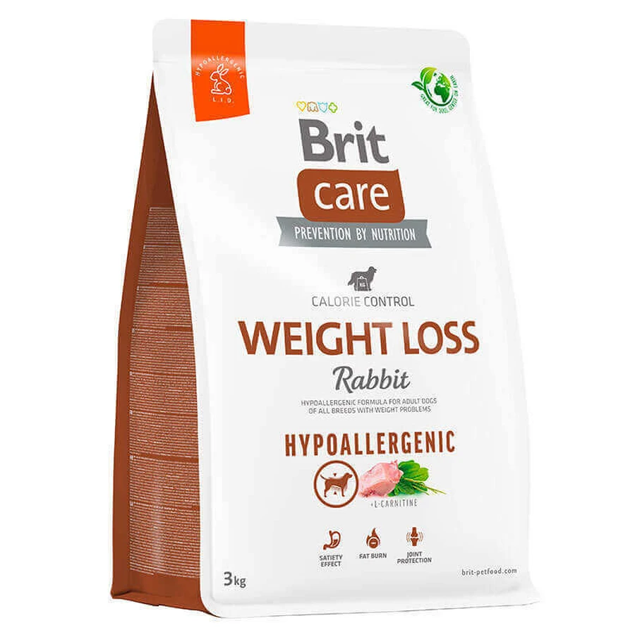 Brit Care Dog Hypoallergenic Weight Loss - Сухой монопротеиновый корм с кроликом для собак с лишним весом; 3 кг: цены и характеристики