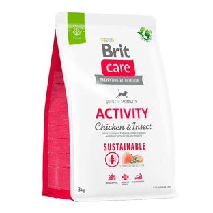 Brit Care Dog Sustainable Activity - Сухий корм с куркою та комахами для собак з підвищеною активністю; 3 кг