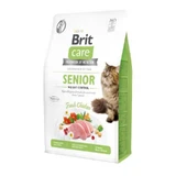 Brit Care Grain-Free Senior Weight Control - Сухой беззерновой корм с курицей для контроля веса пожилых котов; 2 кг