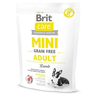 UAnimals Brit Care Mini Grain Free Adult - Сухой беззерновой корм с ягнёнком для взрослых собак миниатюрных пород; 400 г
