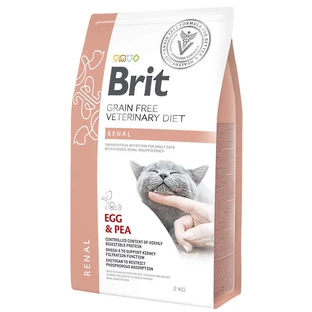 Brit GF Veterinary Diet (Бріт Ветерінарі Дієт) Cat Renal - Беззернова дієта при хронічній нирковій недостатності з яйцем і горохом для котів; 2 кг