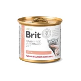 Brit GF Veterinary Diet (Бріт Ветерінарі Дієт) Cat Renal - Беззерновий вологий корм з тунцем та лососем для котів із хронічною нирковою недостатністю; 200 г