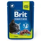 Brit Premium Cat pouch with Lamb for Sterilised - Влажный корм с кусочками ягненка в соусе для стерилизованных котов; 100 г