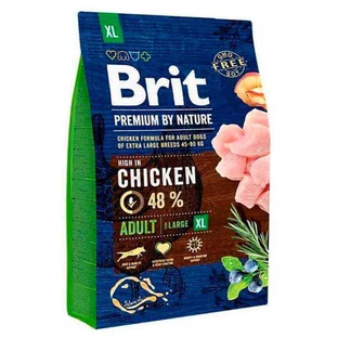 Brit Premium by Nature ADULT XL - Сухий корм з куркою для дорослих собак гігантських порід; 3 кг