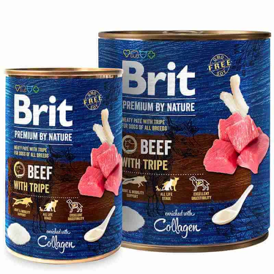 Brit Premium by Nature Beef with Tripe - Консервированный корм с говядиной и требухой для собак (паштет); 400 г: цены и характеристики