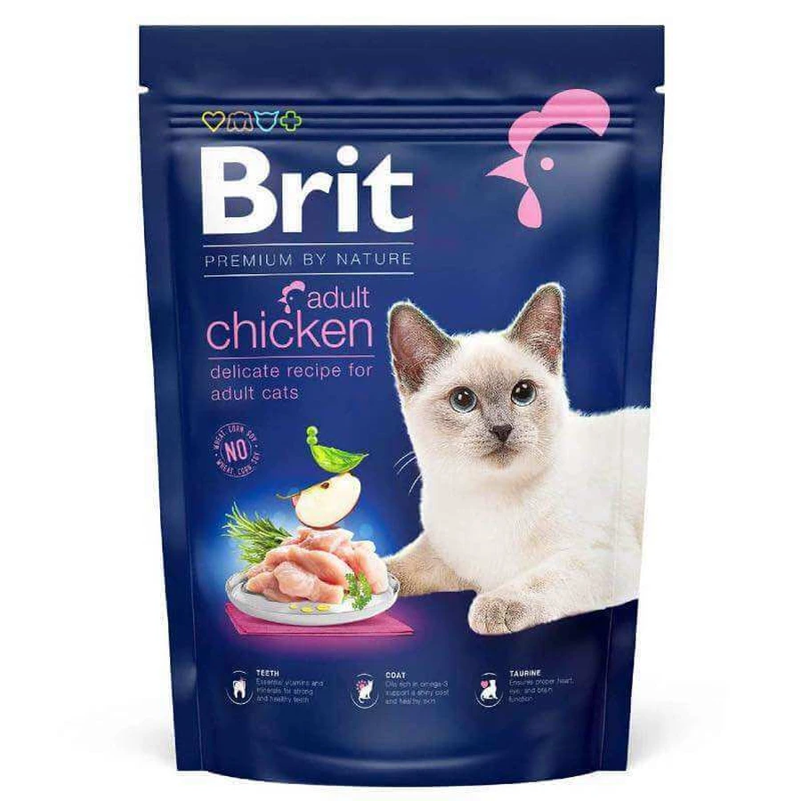 Brit Premium by Nature Cat Adult Chicken - Сухий корм з куркою для дорослих котів всіх порід; 800 г: ціни та характеристики