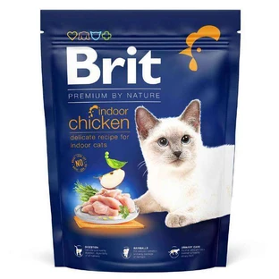 Brit Premium by Nature Cat Indoor Chicken - Сухой корм с курицей для взрослых котов живущих в помещении; 300 г Sale!