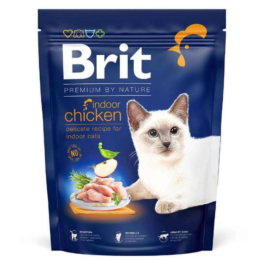 Brit Premium by Nature Cat Indoor Chicken - Сухой корм с курицей для взрослых котов живущих в помещении; 300 г Sale!: цены и характеристики