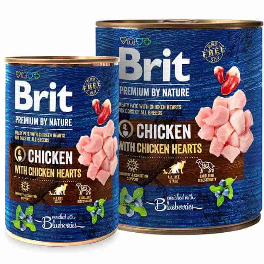 UAnimals Brit Premium by Nature Chicken with Hearts - Консервированный корм с курицей и куриным сердцем для собак (паштет); 400 г: цены и характеристики