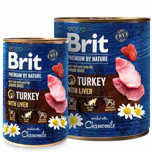 Brit Premium by Nature Turkey with Liver - Консервований корм з індичкою та індичою печінкою для молодих собак (паштет); 800 г