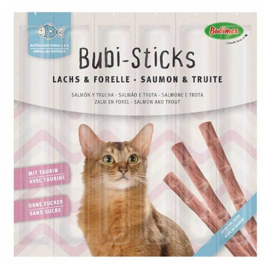 Bubimex (Бубимекс) Bubi Sticks with Salmon and Trout - Снеки жевательные с лососем для котов; 30 г: цены и характеристики