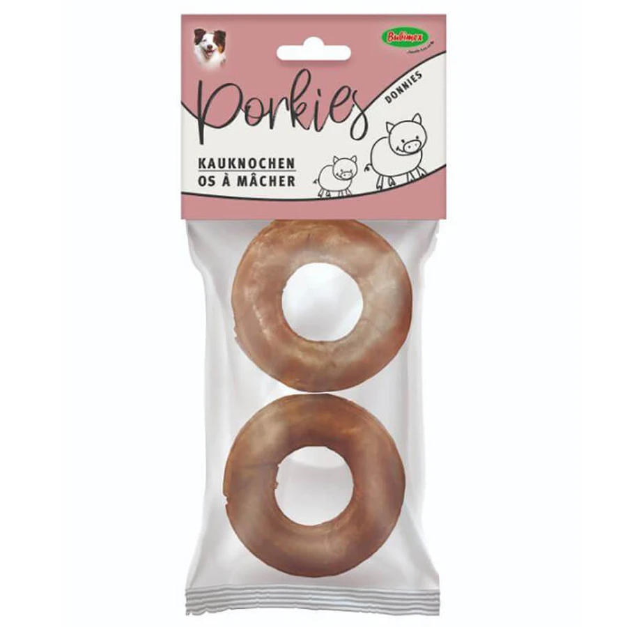 Bubimex (Бубимекс) Porkies Ringies - Лакомства Жевательные кольца из свинины для собак; 80 г: цены и характеристики