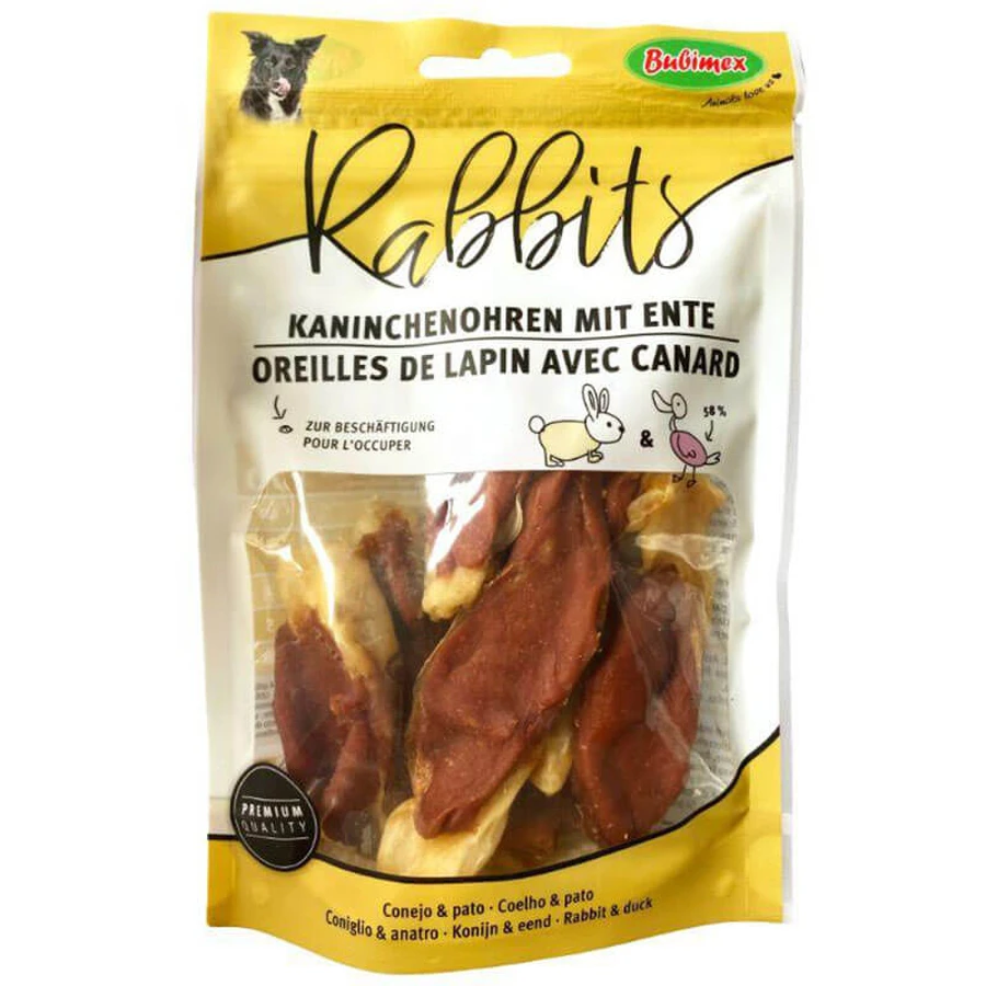 Bubimex (Бубимекс) Rabbit Ears with Duck - Лакомства Кроличьи ушки с уткой для собак; 90 г: цены и характеристики