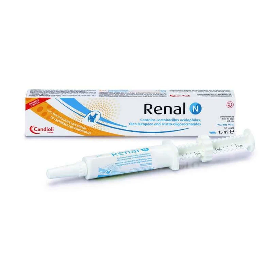 Candioli (Кандиоли) Renal N - Засіб Ренал Н для лікування дорослих собак і котів при нирковій недостатності; 15 мл / паста: ціни та характеристики
