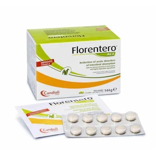 Candioli (Кандиоли) Florentero ACT - Диетическая добавка Флорентеро АКТ для нормализации желудочно-кишечного тракта для собак и кошек; 10 табл / блистер