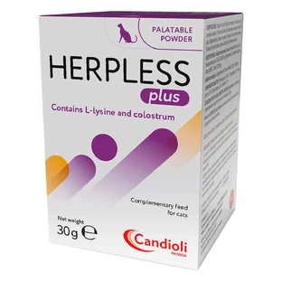 Candioli (Кандіолі) Herpless Plus - Порошок Херплес Плюс противірусний для зміцнення імунітету для котів; 30 г