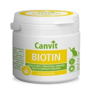 Canvit (Канвит) BIOTIN - Комплекс витаминов для кожи, шерсти и когтей кошек; 100 г (100 таб.)