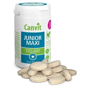 Canvit (Канвит) Junior Maxi - Комплекс витаминов для здорового роста и развитие щенков и молодых собак крупных пород на каждый день; 230 г (76 шт.)