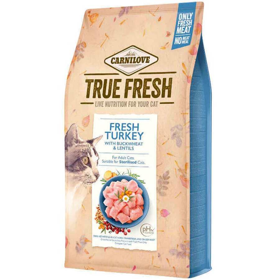 Carnilove (Карнілав) True Fresh Cat Turkey - Сухий корм з індичкою для дорослих котів; 1,8 кг: ціни та характеристики
