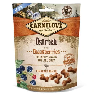 Carnilove Dog Crunchy Snack Ostrich with Blackberries - Ласощі з м'ясом страуса і ожиною для дорослих собак всіх порід; 200 г