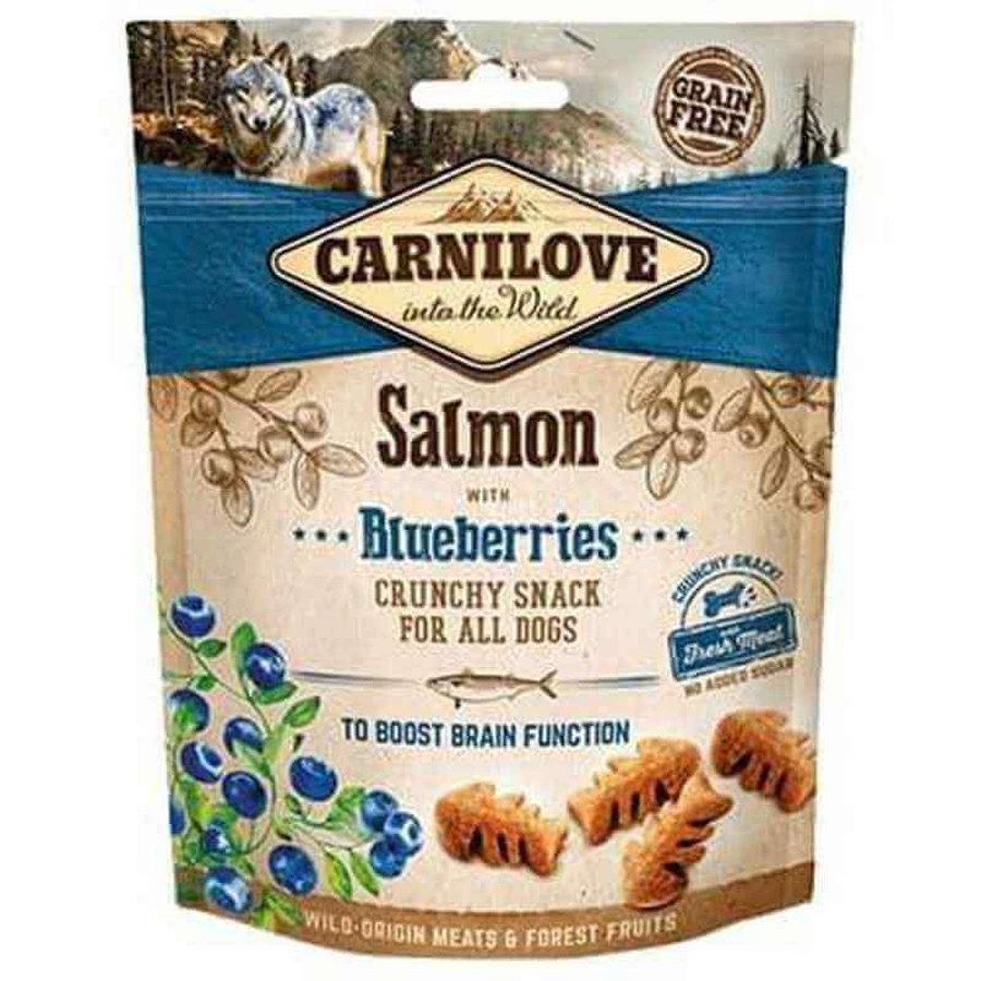 Carnilove Dog Crunchy Snack Salmon with Blueberries - Лакомство с лососем и черникой для собак всех пород; 200 г: цены и характеристики