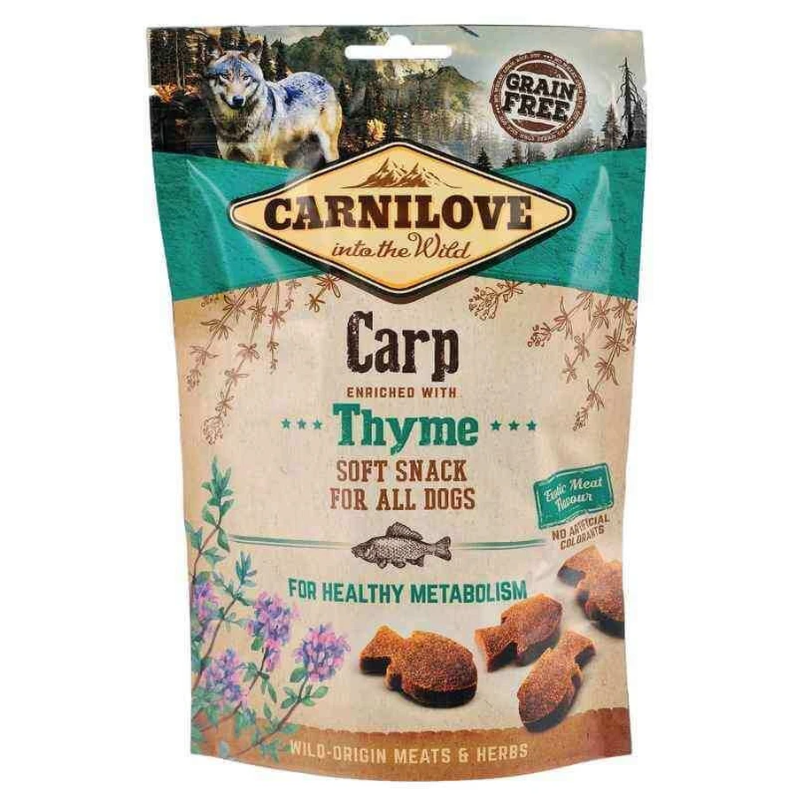Carnilove Dog Soft Snack Carp with Thyme - Лакомство с карпом и тимьяном для улучшения обмена веществ взрослых собак всех пород; 200 г: цены и характеристики