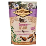 Carnilove Dog Soft Snack Quail with Oregano - Ласощі з перепілкою та орегано для здорового травлення дорослих собак всіх порід; 200 г