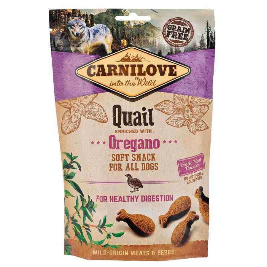 Carnilove Dog Soft Snack Quail with Oregano - Лакомство с перепелкой и орегано для здорового пищеварения взрослых собак всех пород; 200 г: цены и характеристики