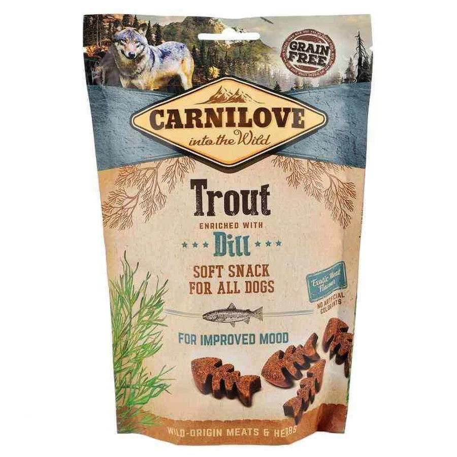 Carnilove Dog Soft Snack Trout with Dill - Лакомство с форелью и укропом для улучшения настроения взрослых собак всех пород; 200 г: цены и характеристики