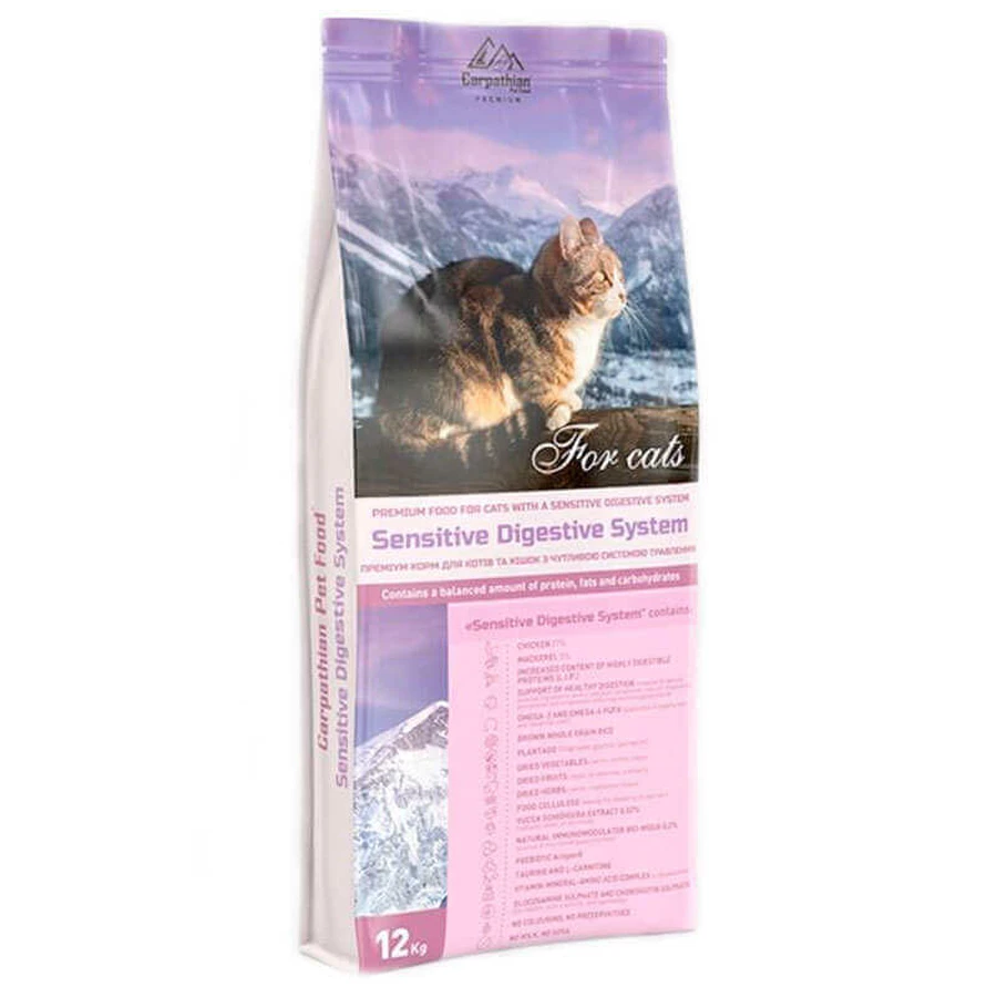 Carpathian Pet Food (Карпатиян Пэт Фуд) Sensitive Digestive System - Сухой корм для котов с чувствительной системой пищеварения; 12 кг: цены и характеристики