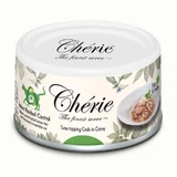 Cherie (Шери) Hairball Control Tuna topping Crab in Gravy - Вологий корм з тунцем і крабом для контролю утворення грудочок шерсті для дорослих котів (шматочки в соусі); 80 г