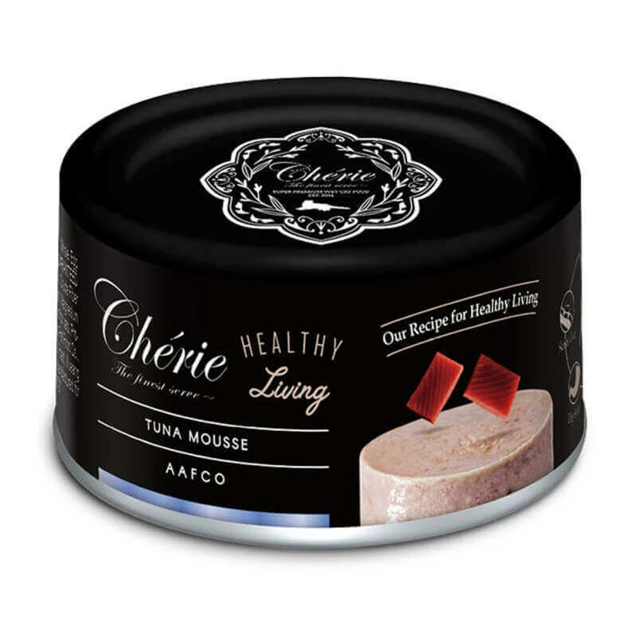 Cherie (Шери) Healthy Living Tuna Mousse - Влажный корм c тунцом для взрослых котов (мусс); 80 г: цены и характеристики