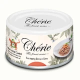 Cherie (Шері) Hairball Control Tuna topping Shrimp in Gravy - Вологий корм з тунцем та креветками для контролю утворення грудочок шерсті для дорослих котів (шматочки в соусі); 80 г