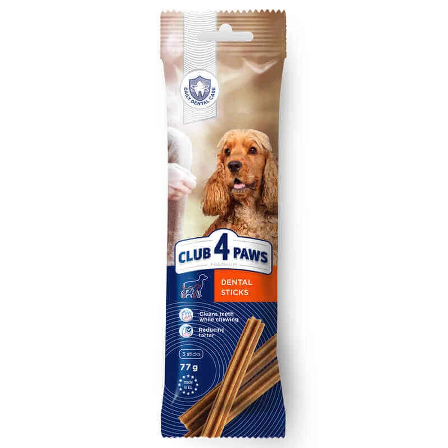Club 4 Paws (Клуб 4 Лапы) Premium Dental Sticks - Жевательные палочки для взрослых собак средних пород; 77 г: цены и характеристики