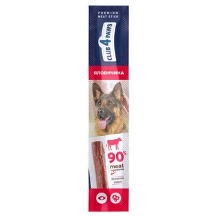 Club 4 Paws (Клуб 4 Лапы) Premium Meat Stick Beef - Мясная палочка Говядина для собак; 12 г