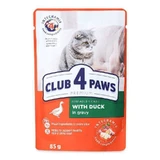 Club 4 Paws Premium Adult Cat Duck in Gravy - Вологий корм з качкою для дорослих котів (шматочки в соусі); 85 г