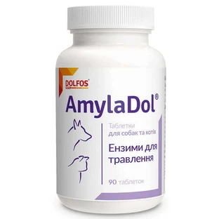 Dolfos (Дольфос) AmylaDol - Вітамінно-мінеральний комплекс для собак і котів при порушенні травлення; 90 табл.