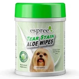 Espree (Эспри) AloeTear Stain Wipes - Влажные салфетки с рН-балансом, алоэ вера и ромашкой для ухода за глазами собак; 60 шт./уп.