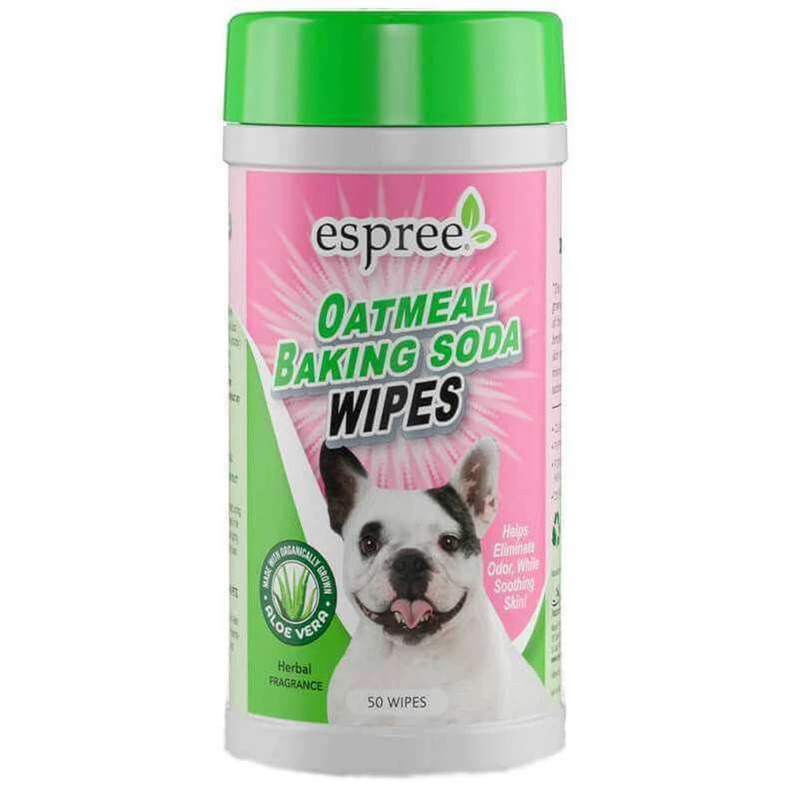 Espree (Еспрі) Oatmeal Baking Soda Wipes - Вологі серветки для собак з харчовою содою і протеїнами вівса; 50 шт./уп.: ціни та характеристики