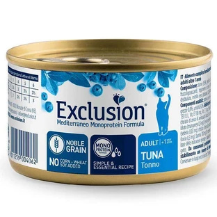 Exclusion (Ексклюжн) Noble Grain Cat Adult Tuna - Консервований монопротеїновий корм з тунцем для дорослих котів; 85 г