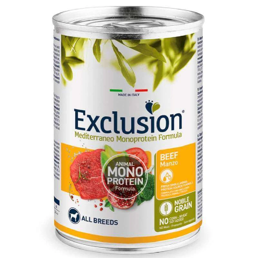 Exclusion Noble Grain Adult Beef All Breeds - Консервированный монопротеиновый корм с говядиной для взрослых собак всех пород; 400 г: цены и характеристики
