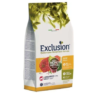 Exclusion Noble Grain Adult Beef Large Breed - Монопротеиновый корм с говядиной для взрослых собак крупных пород; 12 кг