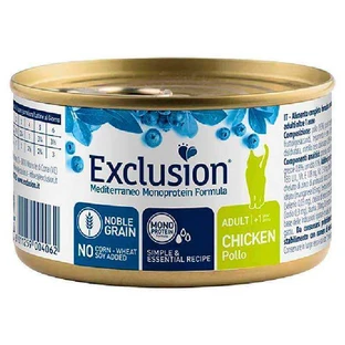 Exclusion Noble Grain Cat Adult Chicken - Консервований монопротеїновий корм з куркою для дорослих котів; 85 г