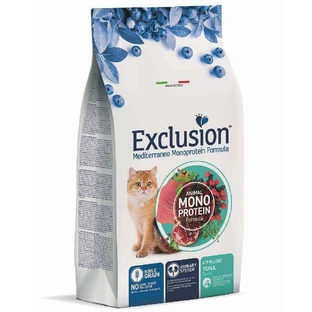 Exclusion Noble Grain Cat Sterilized Tuna - Монопротеиновый сухой корм с тунцом для взрослых стерилизованных котов всех пород; 300 г