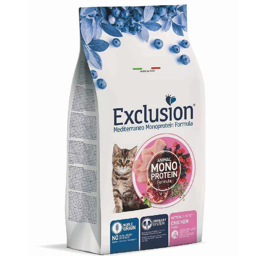 Exclusion Noble Grain Kitten Chicken - Монопротеиновый сухой корм с курицей для котят всех пород (2-12 мес.); 300 г: цены и характеристики
