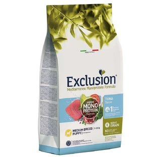 Exclusion Noble Grain Puppy Tuna Medium Breed - Монопротеїновий корм з тунцем для цуценят собак середніх порід; 3 кг
