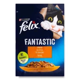 Felix (Фелікс) Fantastic - Вологий корм з куркою для котів (шматочки в желе); 85 г