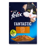 Felix (Феликс) Fantastic - Влажный корм с индейкой для котов (кусочки в желе); 85 г