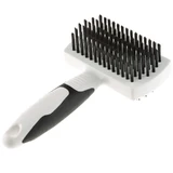 Ferplast (Ферпласт) GRO 5765 PREMIUM SLICKER BRUSH - Двостороння щітка для собак і котів; GRO 5765 (Біло-чорний)